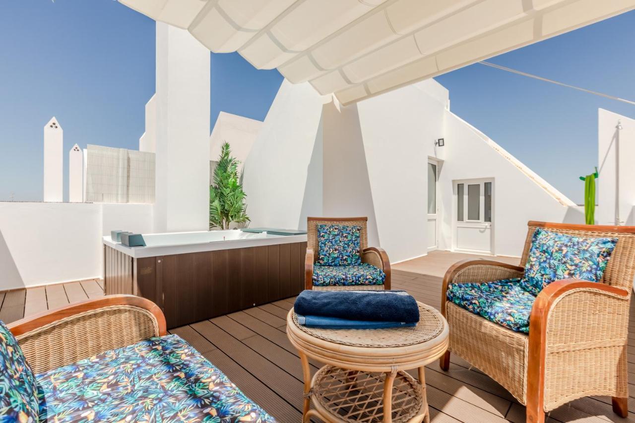 Seascape Villa Private Pool & Rooftop Jacuzzi With Sea View Near Manta Rota Beach Vila Nova de Cacela Dış mekan fotoğraf